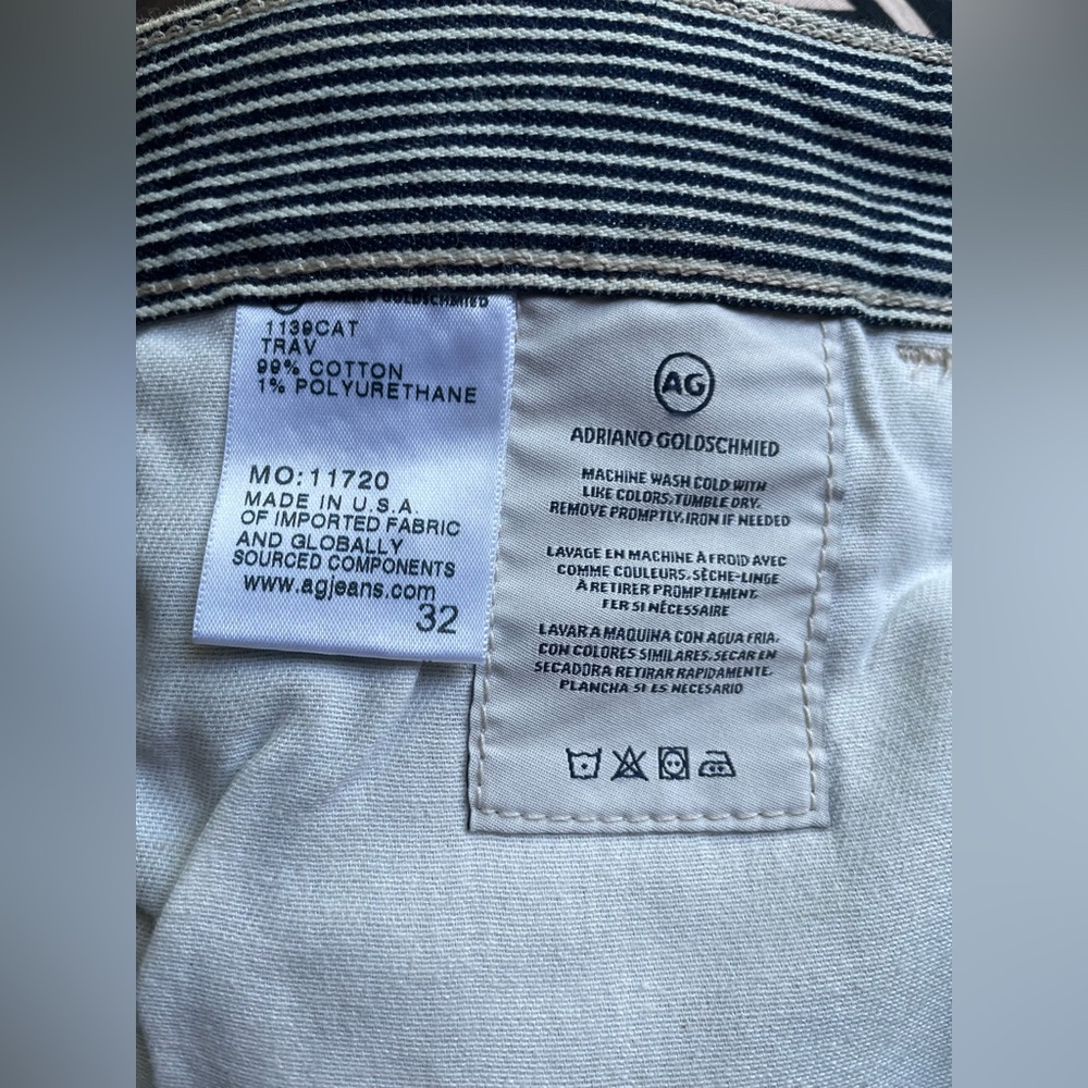 New AG Adriano Goldschmied Men Stripped The Dylan Slim Skinny Jean Pants Size 32 - Picture 7 of 9